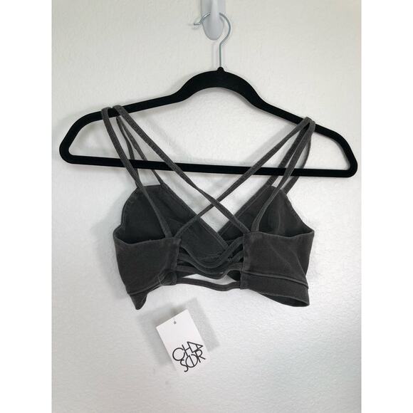 Chaser Vintage Collection Gray Strappy Bralette - S - Picture 4 of 4